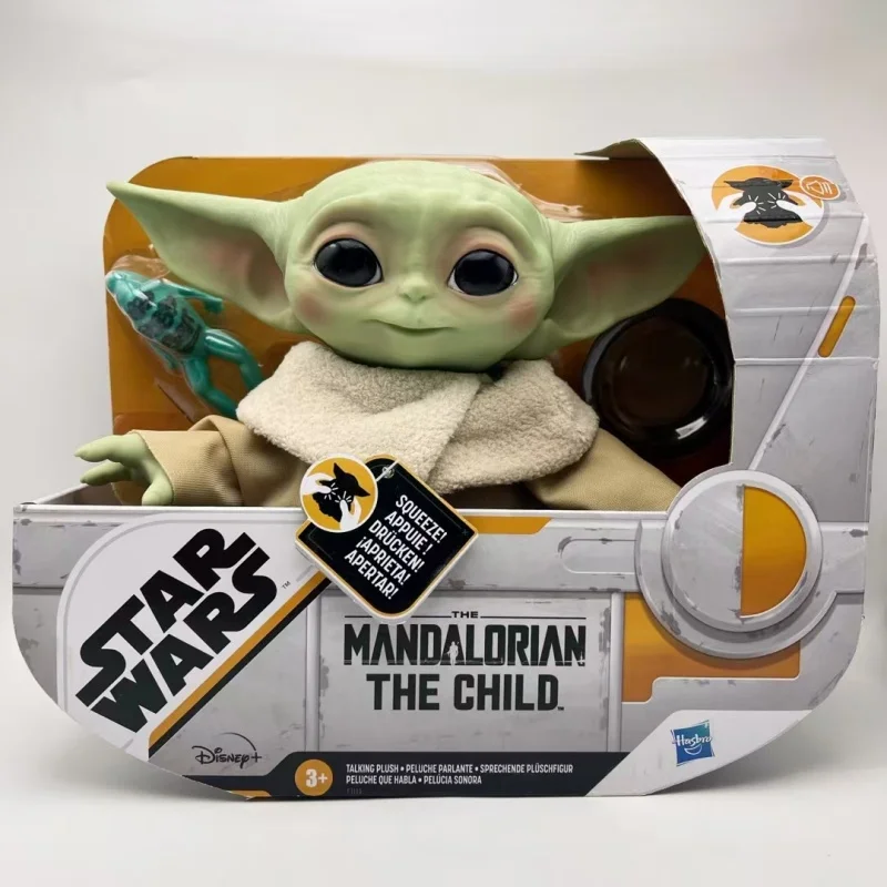 Anime Star Wars Mandalorian The Child Yoda Grogu bebé parlante de peluche con sonidos de personajes y accesorios que hablan