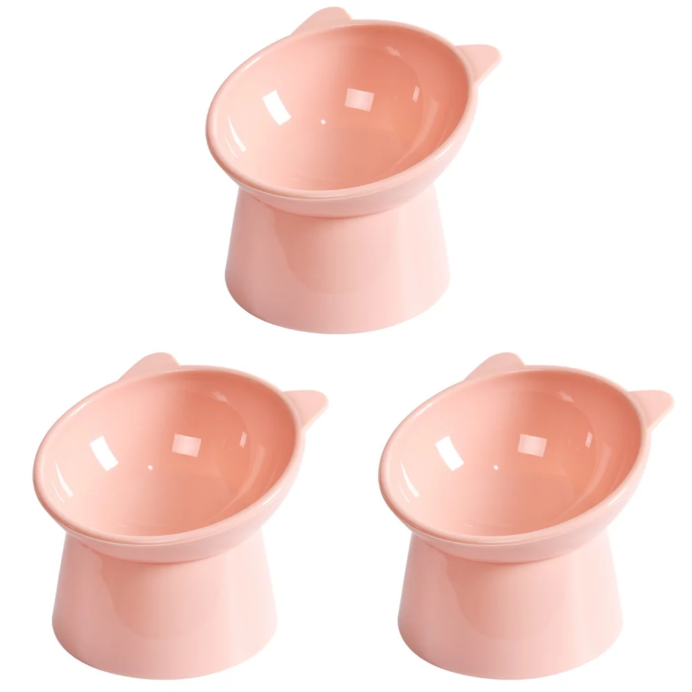 

Наклонная миска для кошачьего корма, эргономичная, для кошек с плоским черепом (розовая)