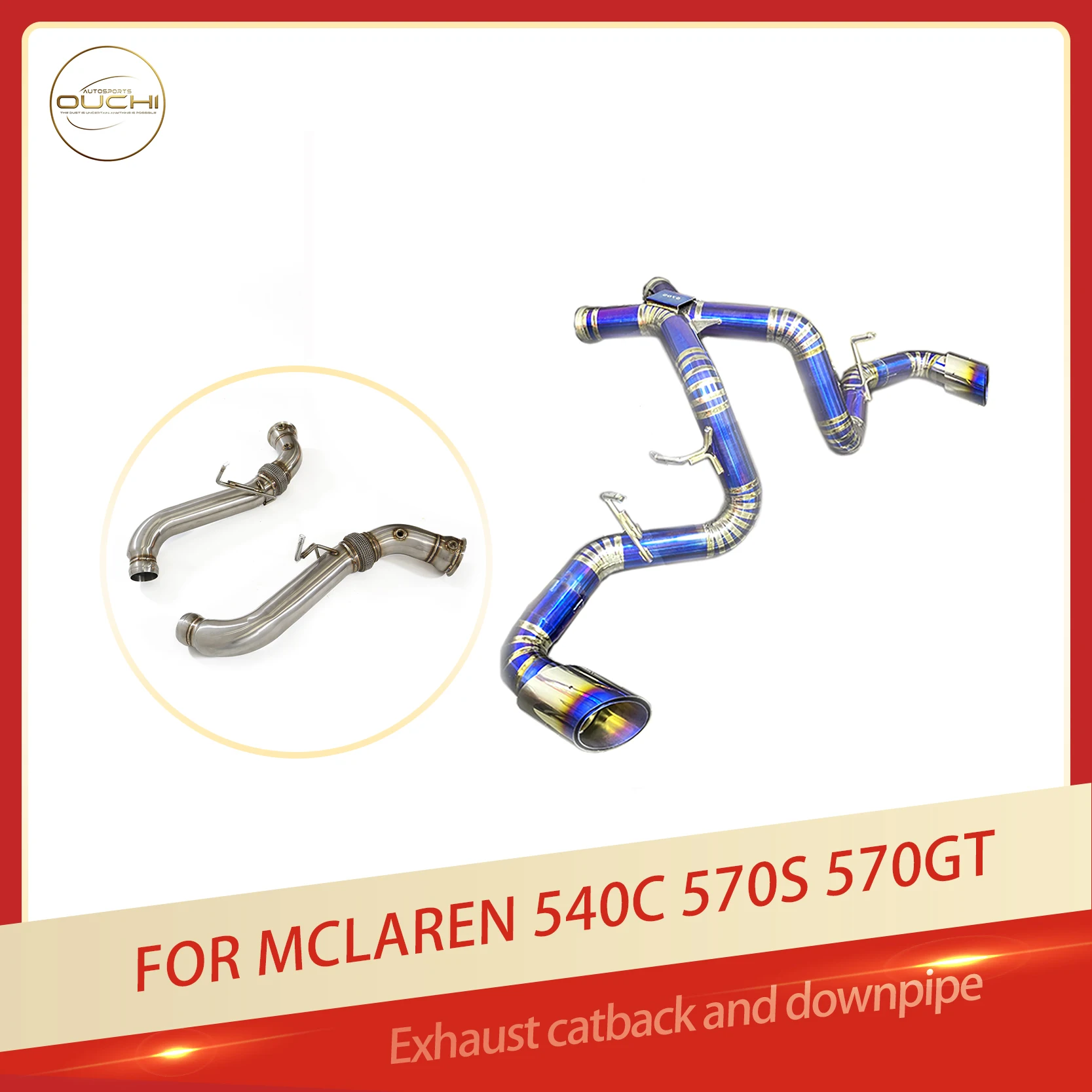 

Настройка OUCHI TC4 Catback и водосточная труба для катализа SS304 | Выхлоп для McLaren 540C 570S 570GT | Синие насадки на гриле без клапана