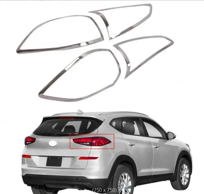 

Abs хромированный задний фонарь задняя фонарь отделка 4 шт. для Hyundai Tucson 2019 2020 2021