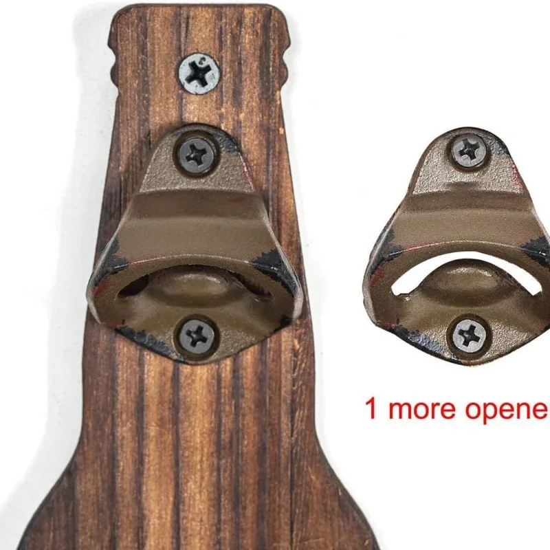 Wall-mounted bottle opener Creative beer screwdriver Kitchen bar decoration Wall-mounted bottle opener Bottle cap storage basket