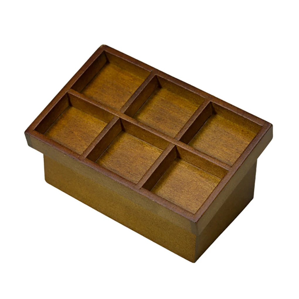 1/12 Dollhome Kinderen Speelgoed Miniatuur Meubels Groenterek Winkel Decoratie Supermarkt Accessoire Licht Hout Kleur