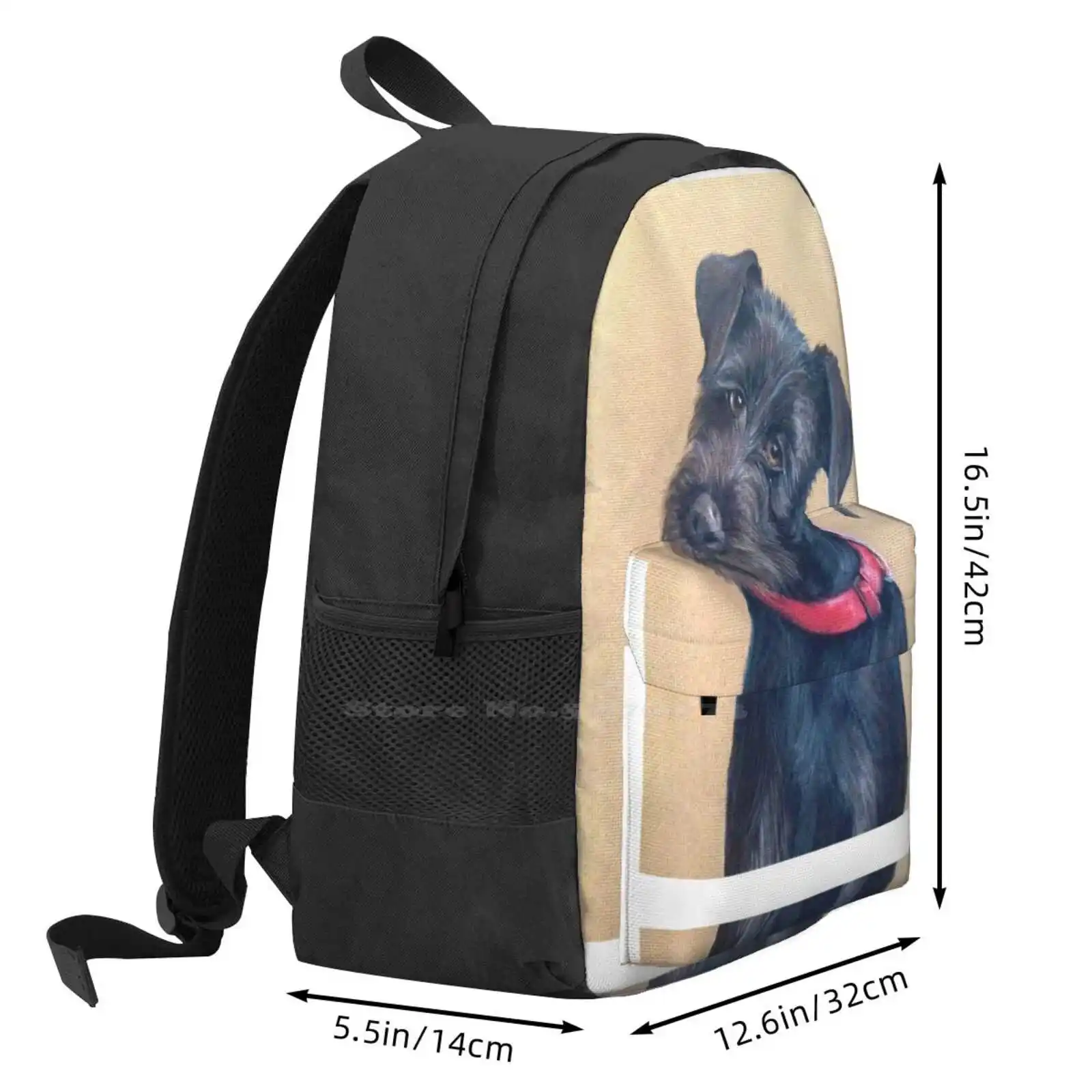 Patterdale Terrier Large Capacity School Backpack Laptop Bags Patterdale Terrier