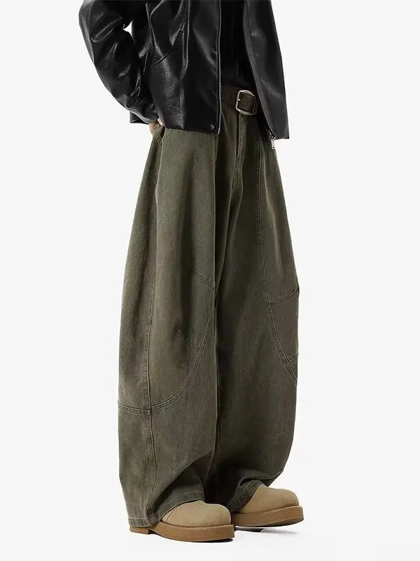 

Retro American Military een Work Pants Loose Wide Leg Slimming Knife for Men And Women Summer Casual Trousers