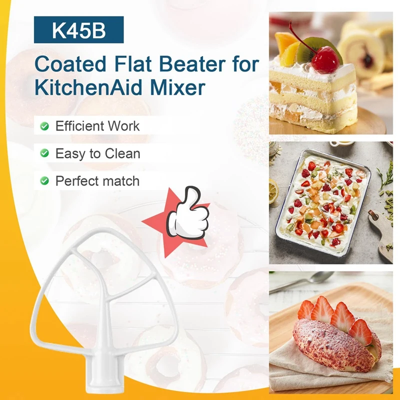 K45B Coated Flat Beater For Kitchenaid Mixer, For Kitchen Aid Mixer Accessory Kitchenaid Mixer Attachments Kitchenaid