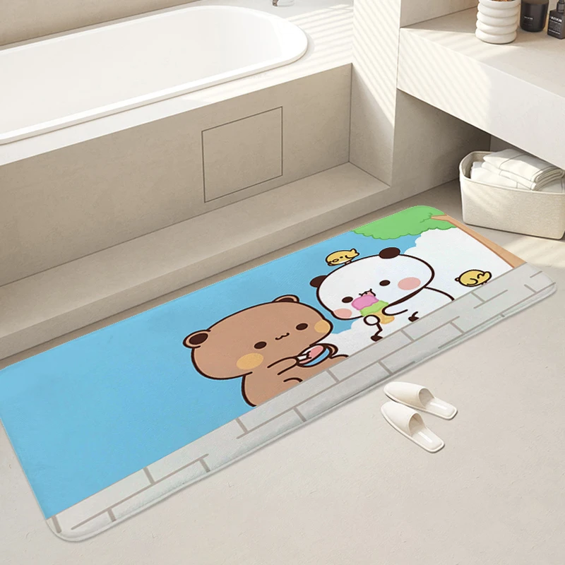 Modern Home Decoration Kitchen Rugs Z-Bubu And Dudus Washable Non-slip Kitchen Aesthetic Anime Carpet Bedroom Foot Mat Bathmat