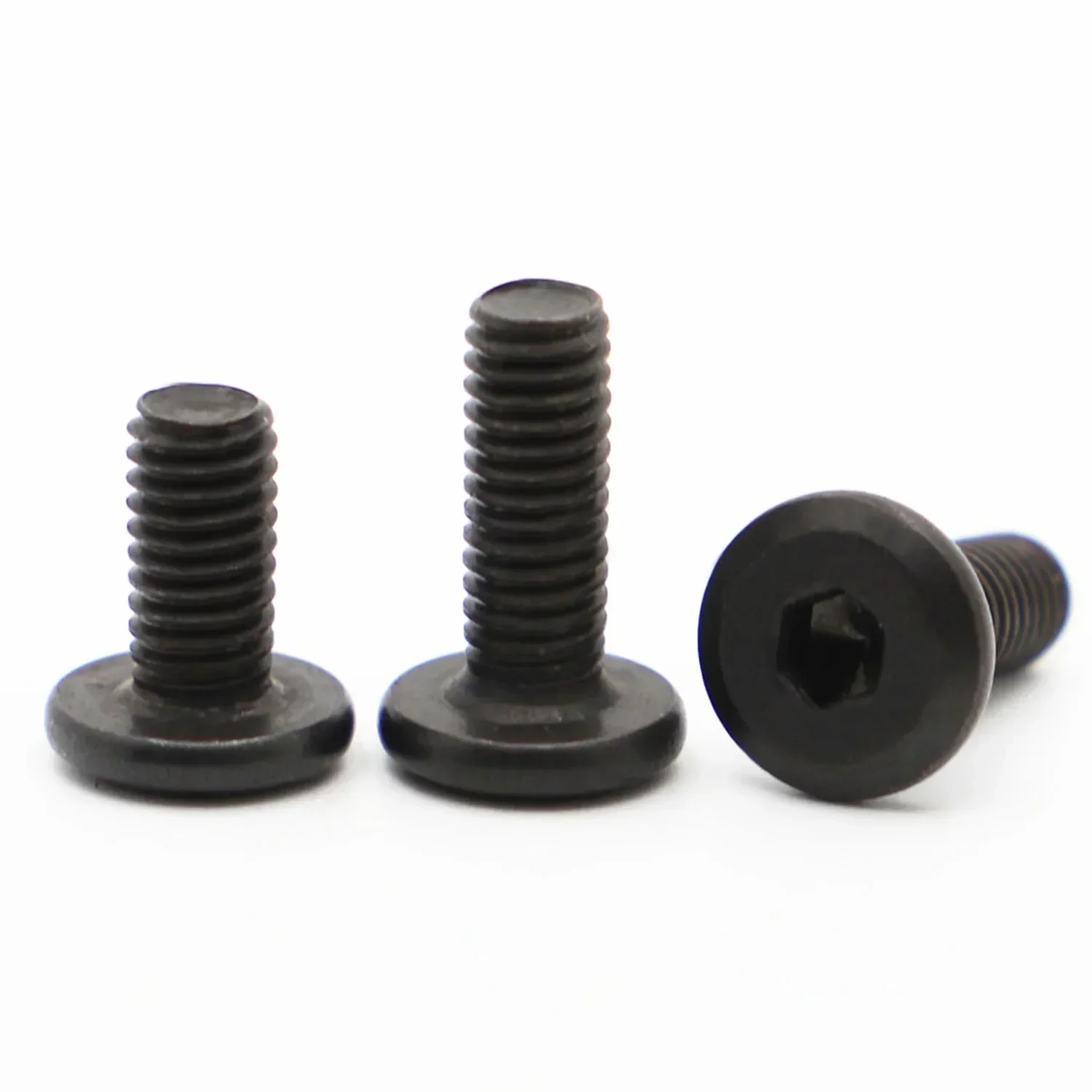 Black Carbon Steel CM Large Flat Hex Hexagon Socket Allen Screw Furniture Screw Connector Joint Bolt M5 M6 M8