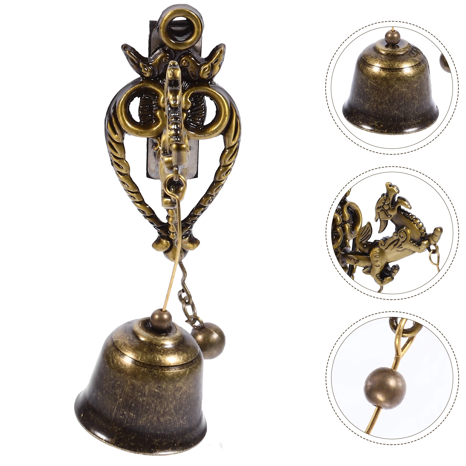 الرجعية جرس الباب الحيوان جرس الباب المعدني أجراس سبيكة الزخرفية للمنزل مدخل خمر معلقة الرياح الرنين قلادة #1