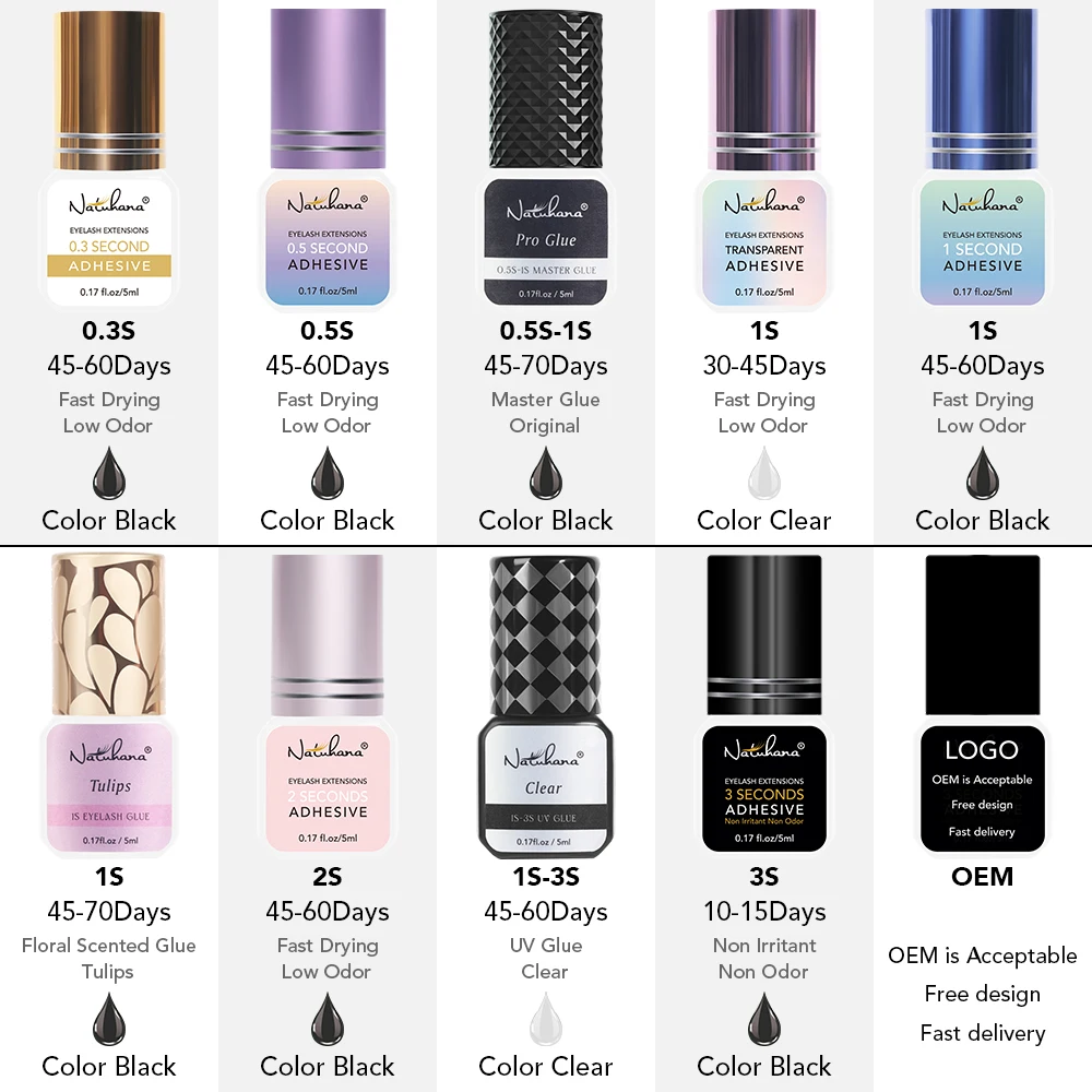 

NATUHANA False Eyelash Glue Eye Lash Cosmetic Tools False Eyelashes Adhesive Makeup Tools