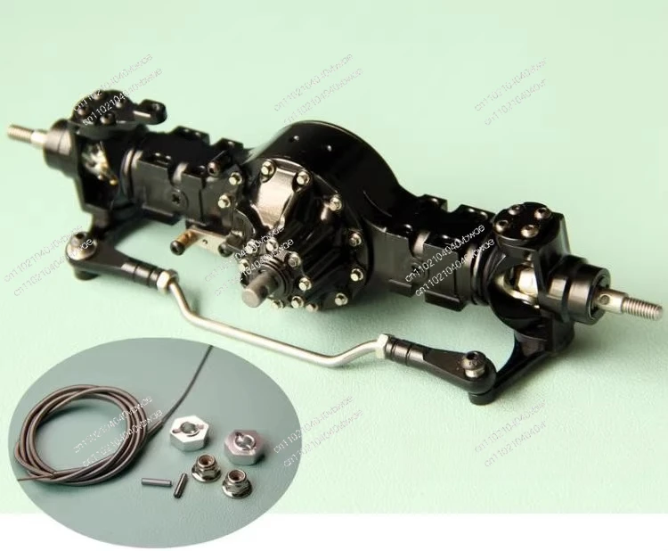 1/14 truck trailer front and rear through bridge differential lock power axle suitable for tractor