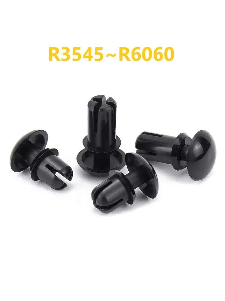 

50Pcs Black nylon rivet press type plastic PC board fixing clip female rivet R2/R3/R4/R5/R6