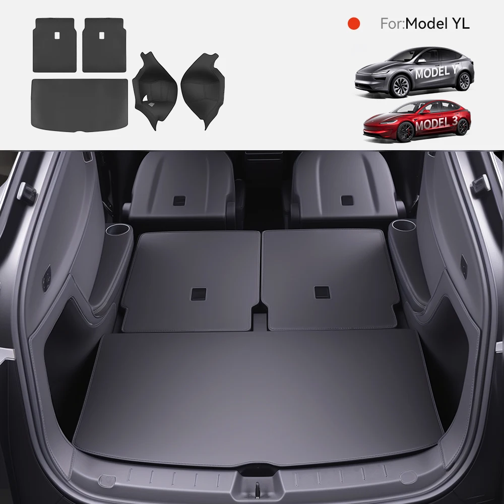 YZ For Tesla Model YL Juniper 2026 Trunk Mat Cover Nappa Leather All Weather Anti-scratch Full Coverage Trunk Liner Accessories