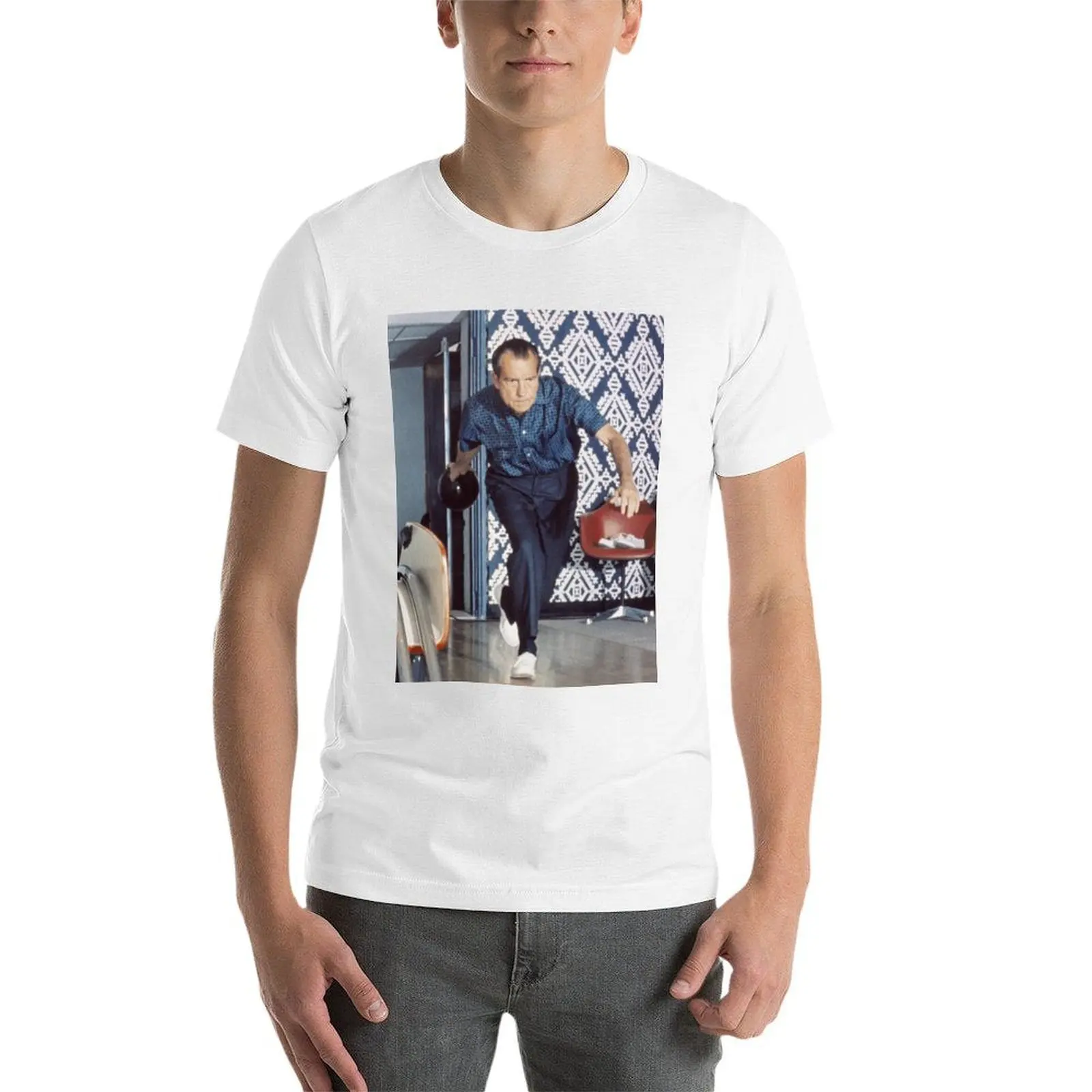 닉슨 볼링 티셔츠 코튼 티셔츠 남성 100% 남성 티셔츠 그래픽 티셔츠