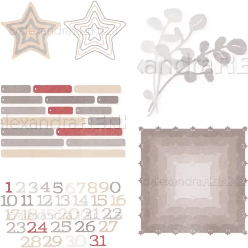 Numbers One to Thirty-one Cutting Dies Scrapbook Diary Decoration Stencil Embossing Template DIY Greeting Card Handmade 2026