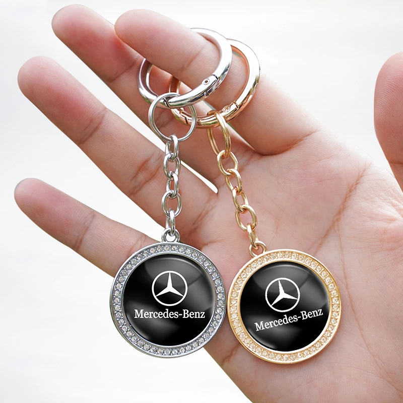 High Quality Car Logo Keychain Zinc Alloy Keyring For Mercedes Benz AMG Smart W205 C300 W203 W206 W108 W124 W126 W140 W168 W169