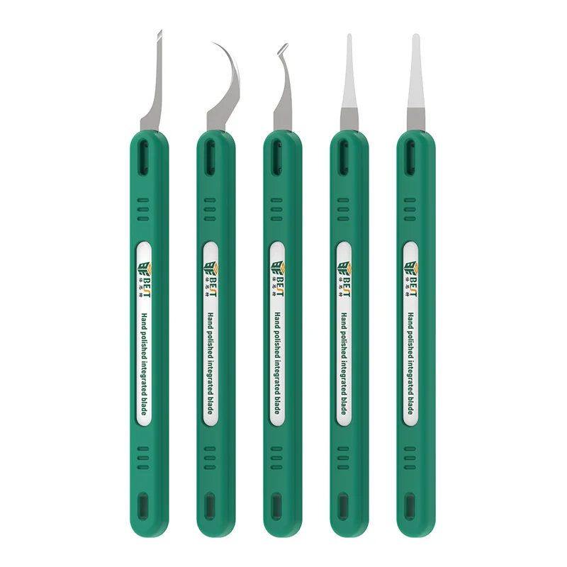 

BST-145 5in1 Knife Set CPU Glue Remover Motherboard Chip BGA Repair Blade Pry Knife Cleaning Scraping IC Chip Remove Tools