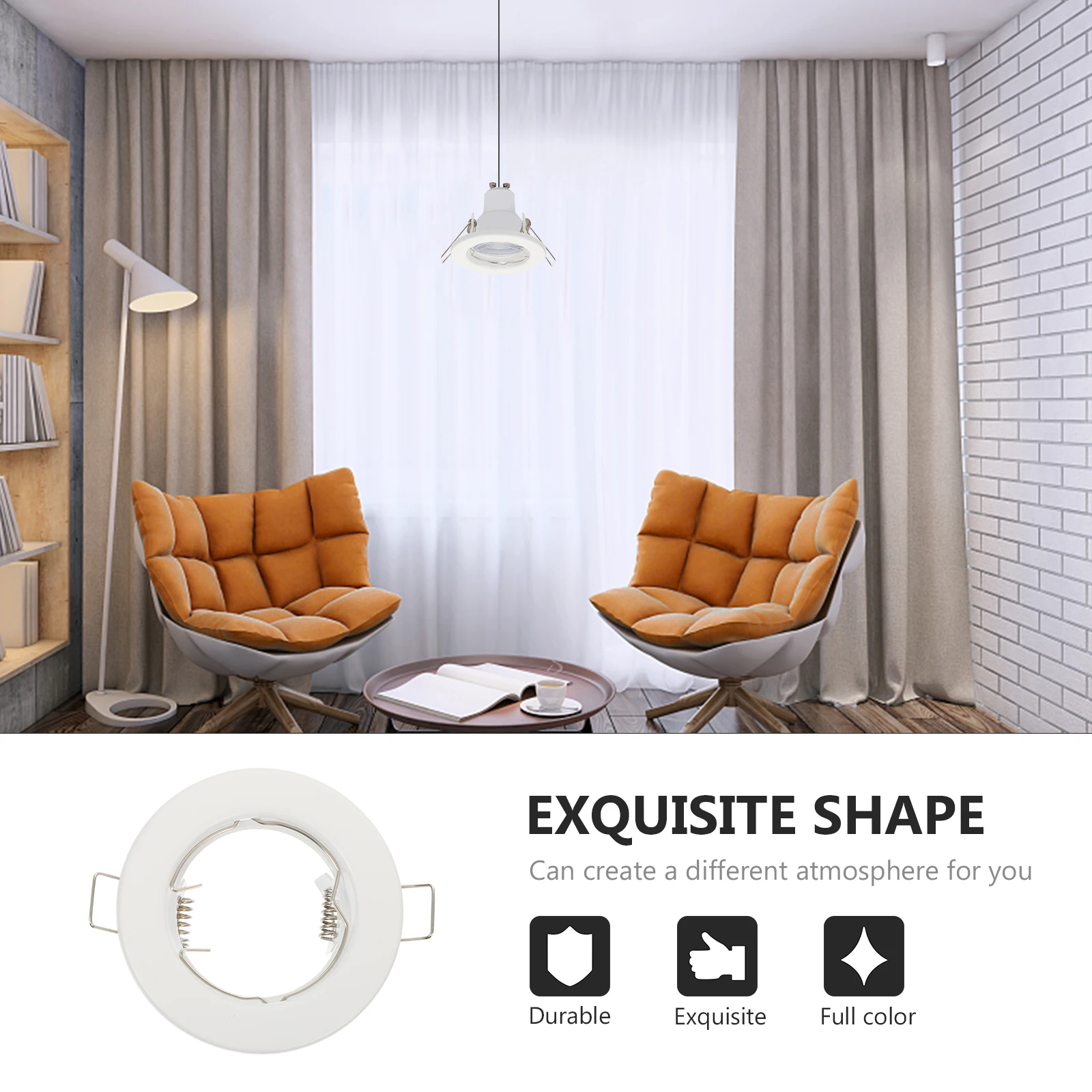 

10pcs Spotlight Frame Lampshade Halogen Cup Bracket Metal Racks Accessory Durable Home Lighting Small Night Light Decor