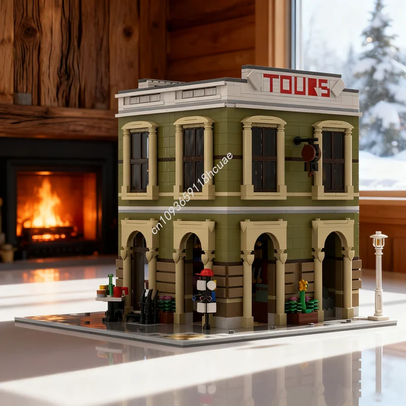 

1037 шт. MOC сувениры, совместимый набор, модульная модель, строительные игрушечные блоки, рождественский подарок, сборка, сделай сам, кирпич, детский день рождения