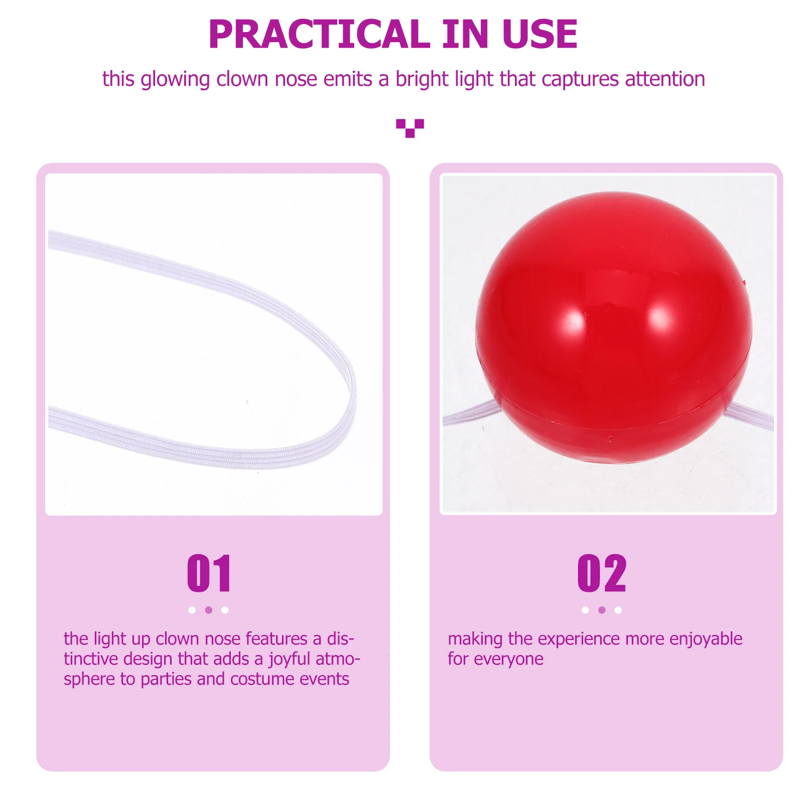 赤いピエロの鼻 光る フラッシュ 発光 ハロウィン カーニバル コスチューム パーティー ドレスアップ 小道具 赤いピエロコスチュームの鼻