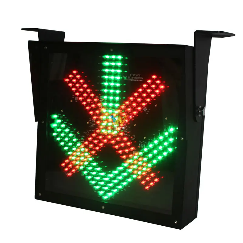 Road Safety 600mm LED Traffic Signal Light Toll Station Tunnel Lane Use Controller Sign