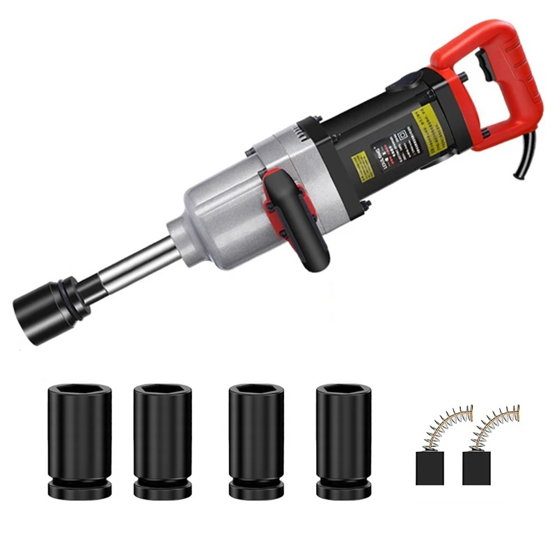 Industrial Grade 220V Plug-In Electric Impact Wrench, High-Power Large Torque Sleeve Heavy-Duty Wind Wrench