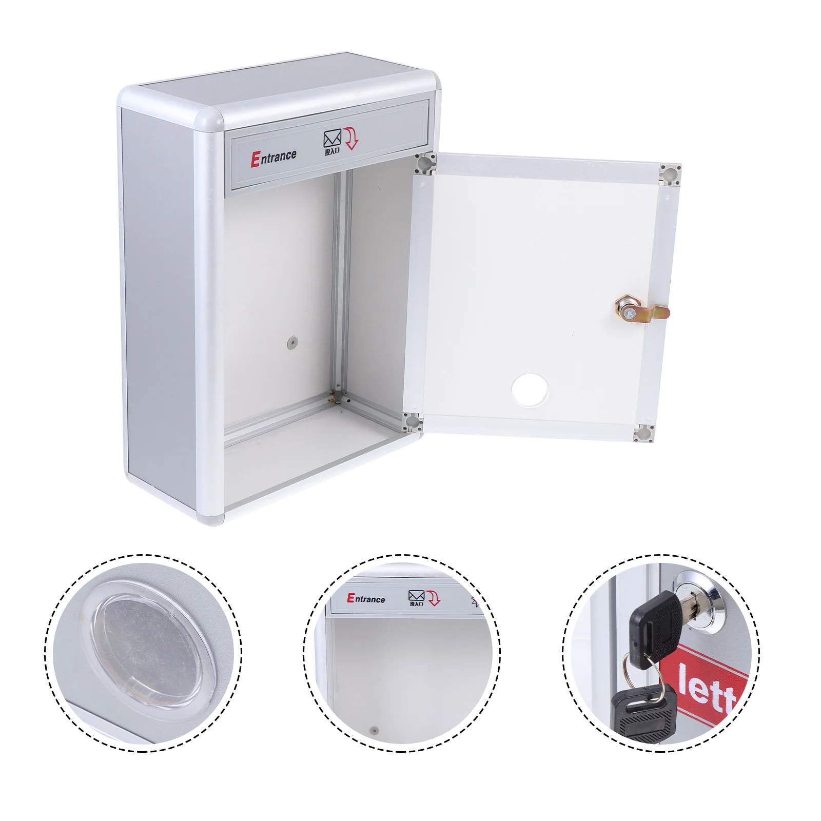 

1Pc Elegant Letter Delivery Box Weatherproof Aluminum Edge Practical Newspaper Magazine Case