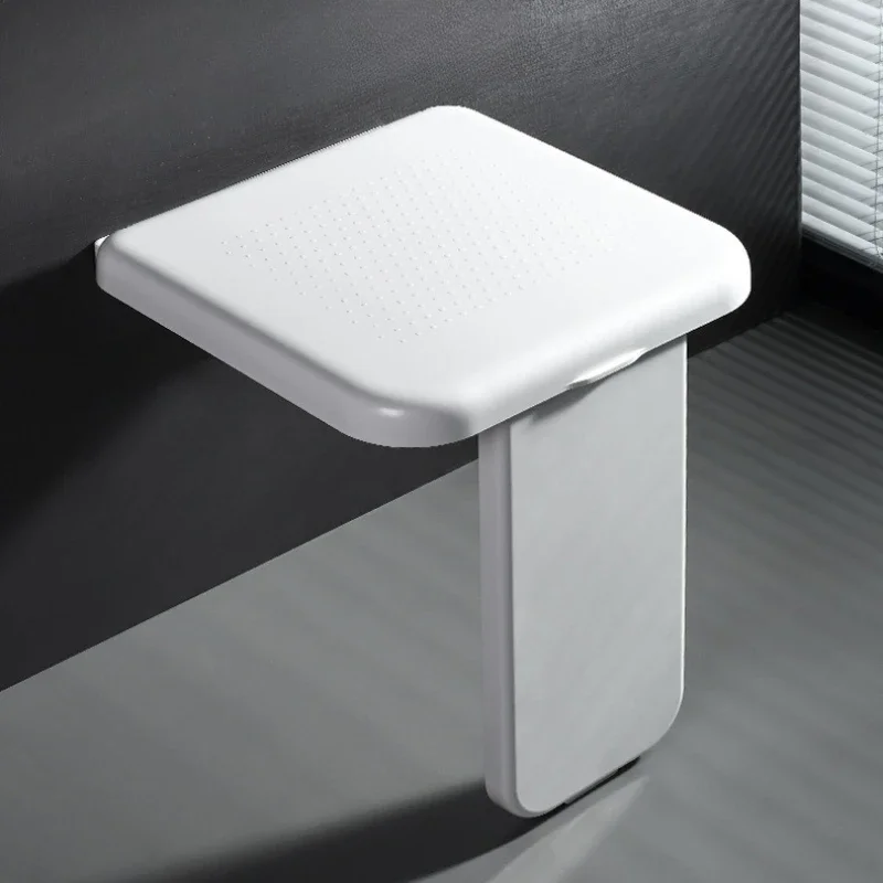 Wall Mounted Shower Seat Foldable Bath Stool Aluminum Space Saving Chair for Elderly Bathroom Safety
