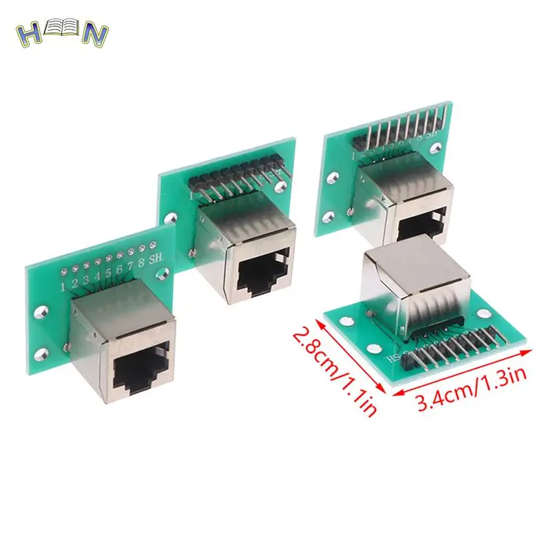 1Pc New RJ45 Adapter Board To XH2.54 Modular Ethernet Connector Adapter Network Interface + Breakout Board + Pin Header