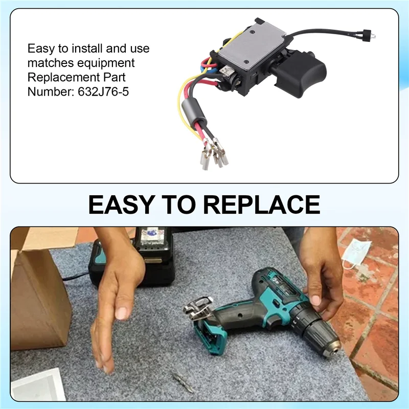 Trigger Switch Replacement 632J76-5 Switch Electric Drill Power Tool Accessories Drill Switch Replacement Power Tools-AA26