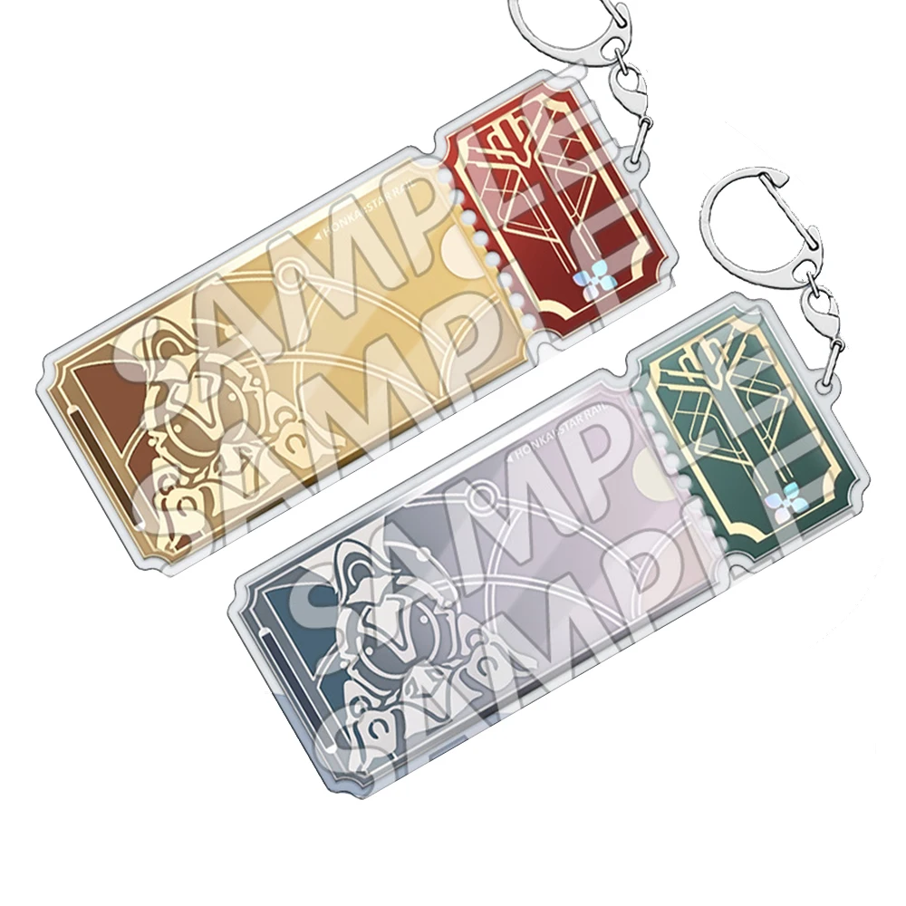 Honkai Star Rail Pass/Special Pass Keychains Cosplay Props Acrylic Ticket Figure Keychains Metal Holder Bag Pendant Jewelry Gift