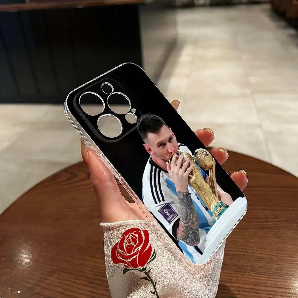 Football Superstar M-MessiS 10 Phone Case Transparent for iphone 15 14Pro 11 12 14 Pro Max Mini 6 6s 7 8 Plus X XR XS SE2020 Cover