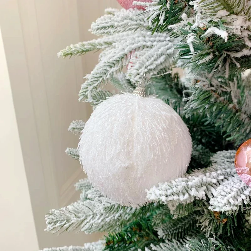 3PCS Christmas Tree Ornaments Xmas Snowballs Hanging Pendants Home Party Christmas Balls Decor New Year Gift Noel Navidad