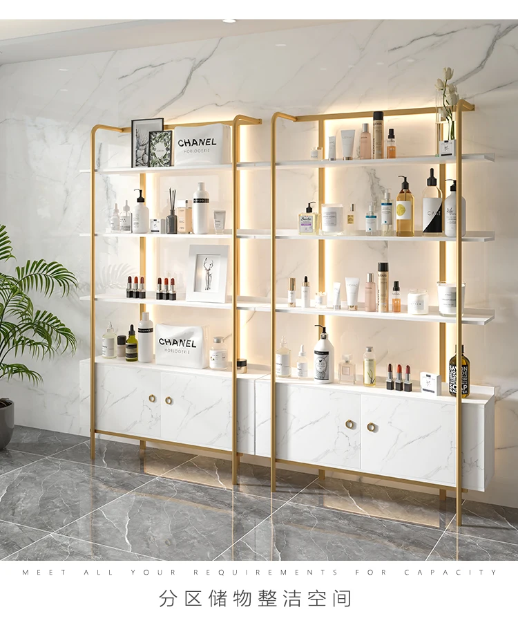 Custom.Customizable Multi-layer Display Rack Nail Art Shop Beauty Salon Light-Optimized Storage Rack Cosmetic Products Skin Care