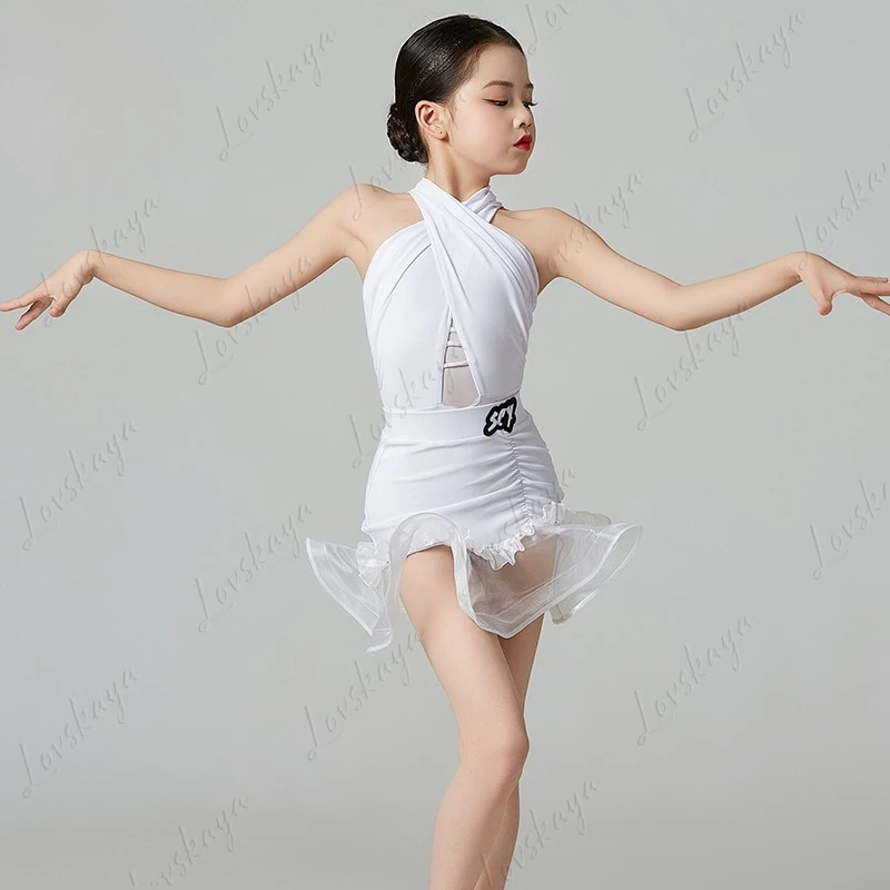 

Latin Dance Clothes Children's Practice Clothes New Summer Performance High-end Dresses