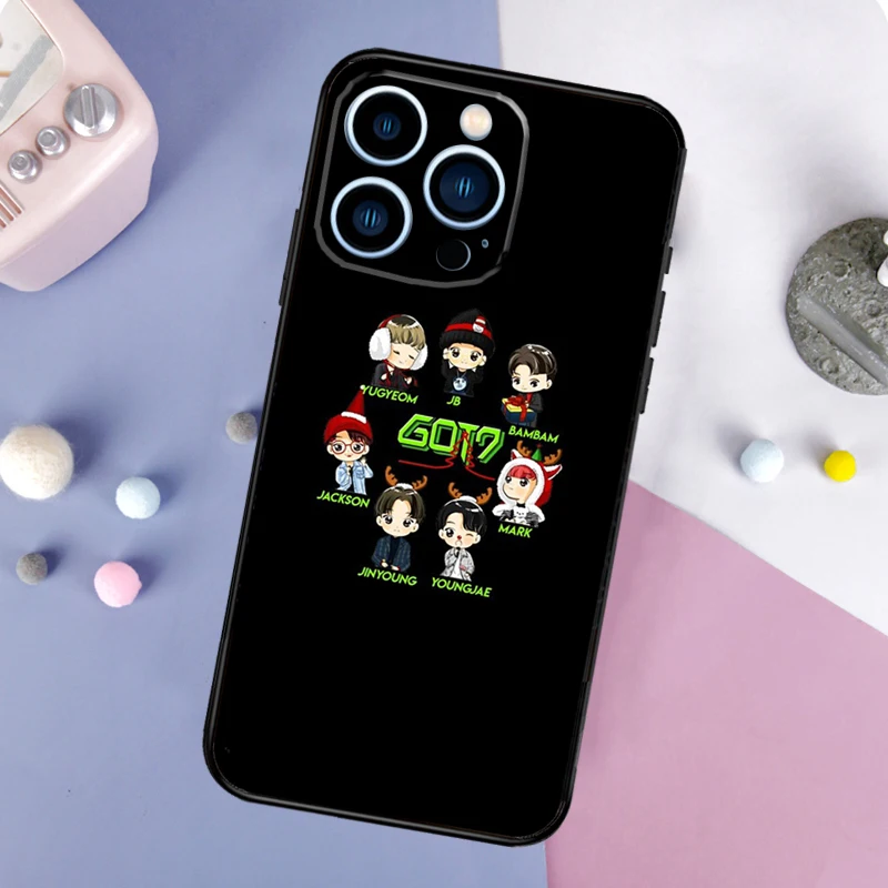KPOP GOT7 Phone Case For iPhone 16 15 14 Pro Max 11 12 13 Mini XR X XS Max Plus Cover