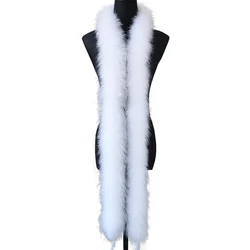 2 Meters Fluffy Natural Turkey Marabou Feather Boa for Wedding Party Decoration Feathers Shawl Scarf DIY Dress Sewing Crafts