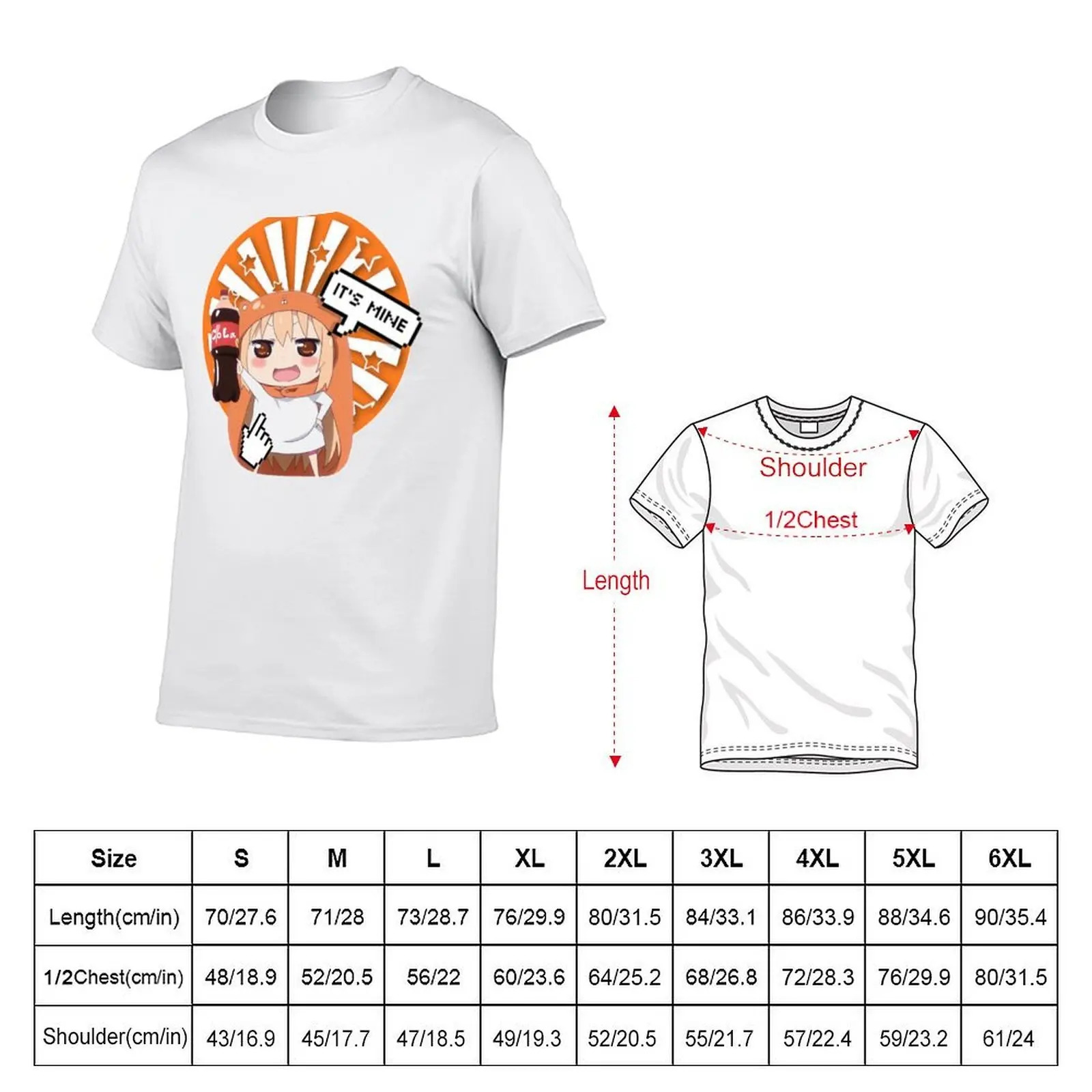 Himouto! Umaru-chan Chibi Anime Manga- Holding Cola - Its Mine T-Shirt man t shirt graphic man t shirt luxury T-Shirt