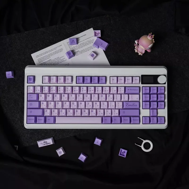 Imagem -02 - Frost Witch Roxo Teclado Mecânico Keycaps Sublimação Pbt Cereja Altura Original Adaptável 61 65 87 141 Chaves