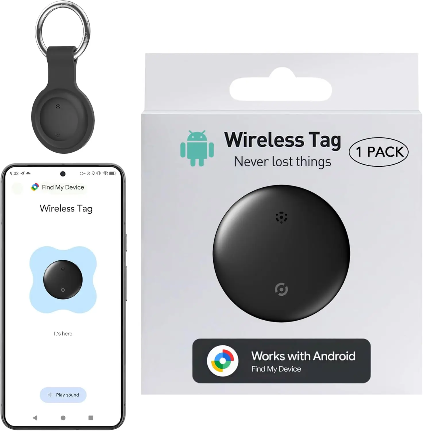Mini Smart Tracker Suitable Android Finder Locator Used In Conjunction With Airtag Google Find My Device Anti Loss Aviation Tag