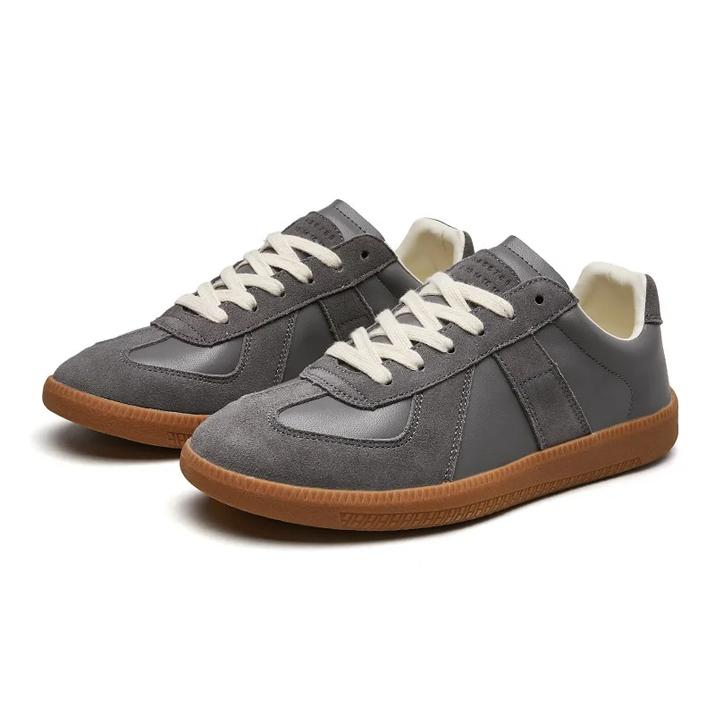Herren Retro Wildleder Freizeitschuhe Schnürschuhe Flache Skateschuhe Bequeme Rutschfeste Sportschuhe für Männer – Detail 2