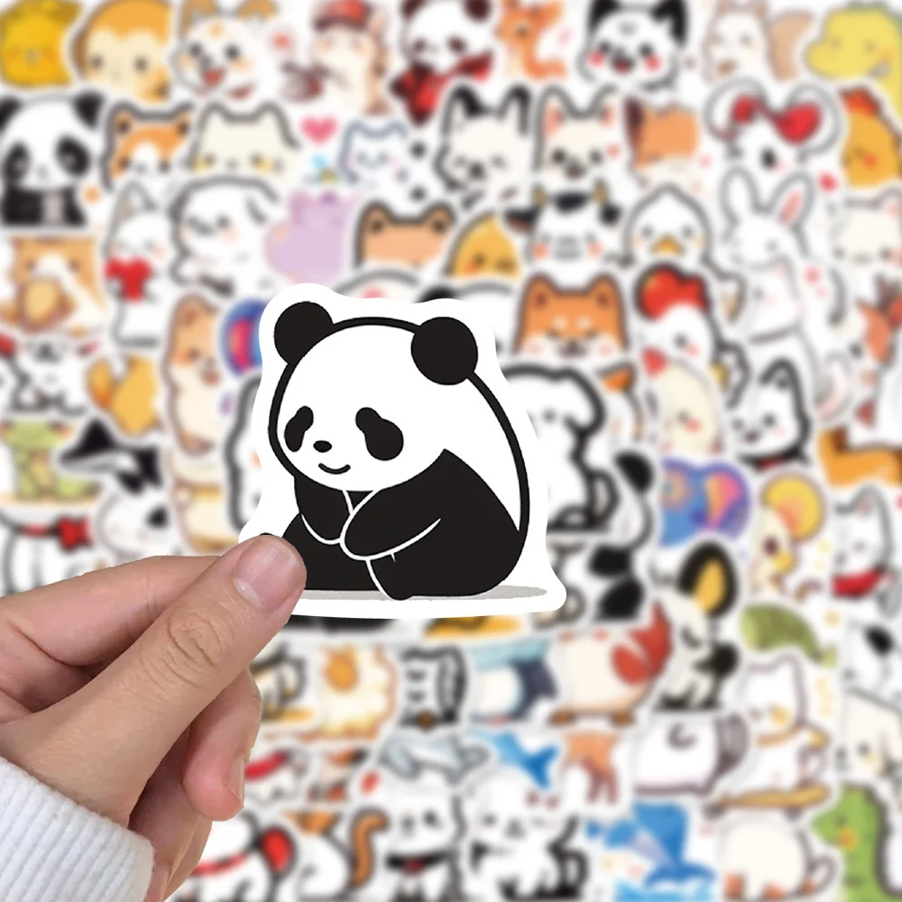 90PCS Graffiti Style Minimalist Animal Stickers For Children DIY Design Motorcycle Luggage Laptop Refrigerator Stickers Toy