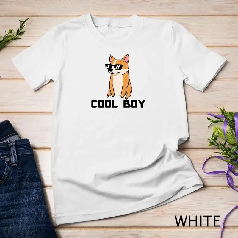 Cool Boy Coolest Corgi Uncle Funny Dog T Shirt Unisex T shirt