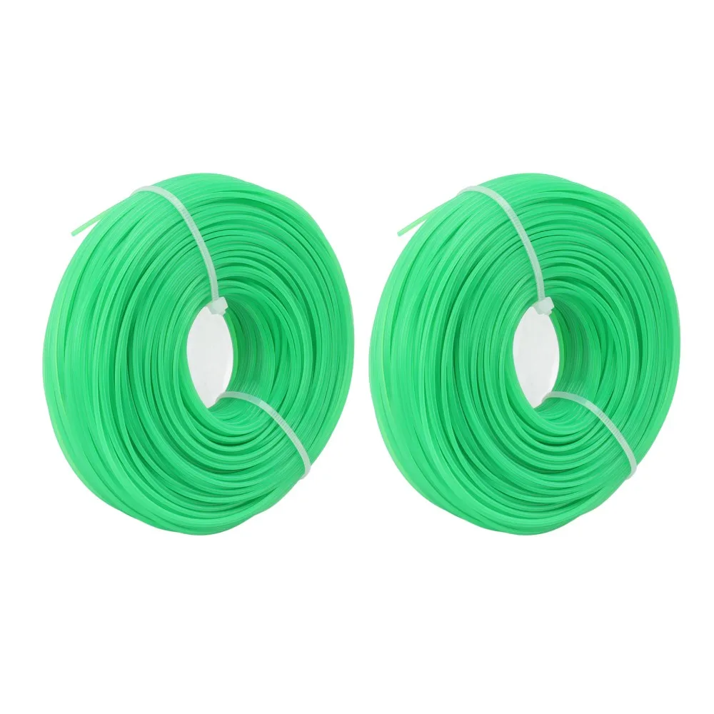 2PCS Durable Nylon Grass Trimmer Line Green Compact Trimmer Replacement Spool Universal Round String Trimmer Spool