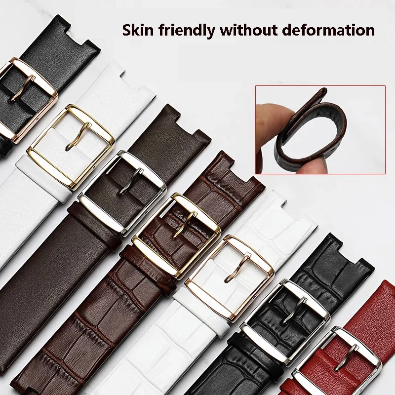 Watch Band for CK K1S21102 K1S21120 Genuine Leather Durable Soft for Calvin Klein Dedicated Concave Interface  Strap 20mm Women