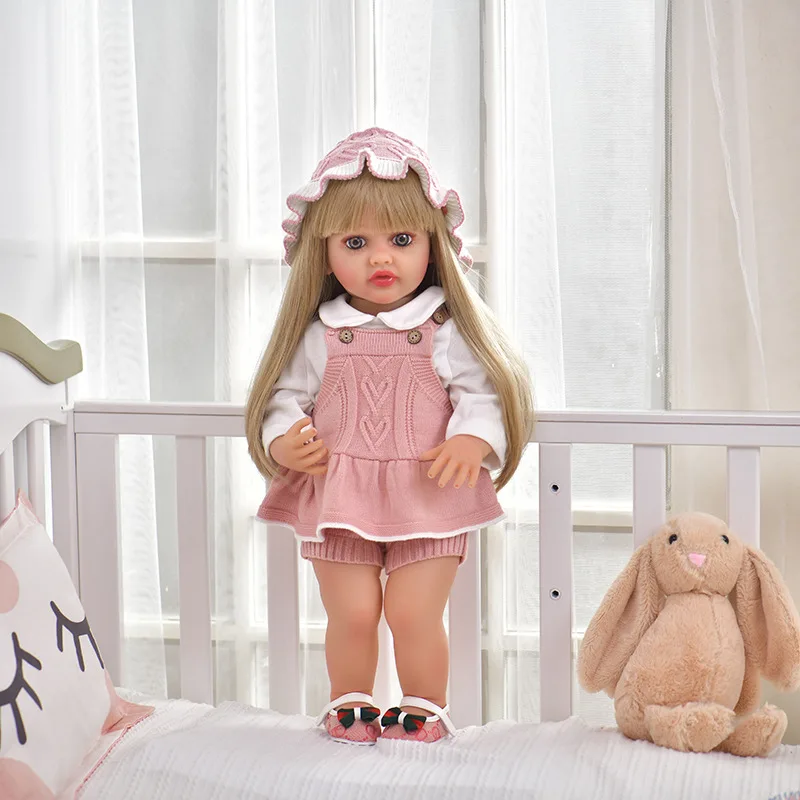 Realistyczna lalka Reborn z miękkiego winylu, urocza lalka niemowlę z pluszowymi ubrankami, zabawka dla dziewczynek i chłopców, prezent urodzinowy dla dzieci.