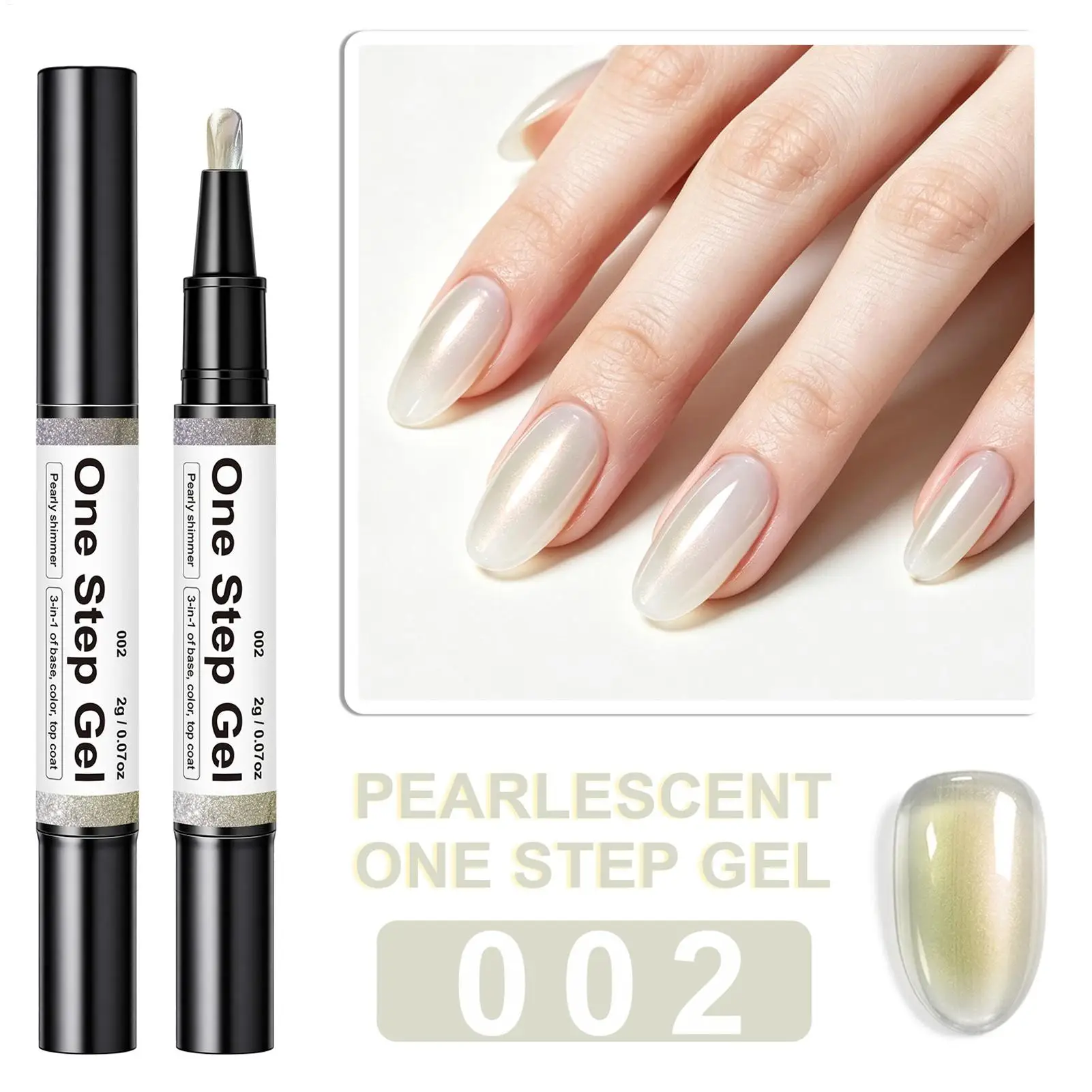 6Pcs 3in1 Gel Nail Pens Kit Quick Drying No Wipe Portable Long Lasting Manicure Art For Travel Dormitory Salon Dating Home Use