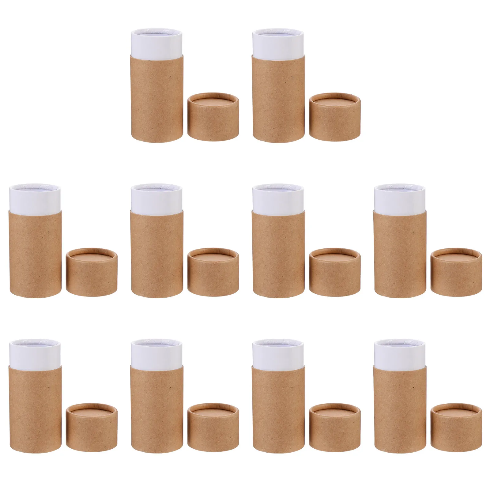 

20Pcs Kraft Paper Gift Box Multi Functional Storage Cans for Small Items Travel Essentials Paper Cylinder Box Storage Cans