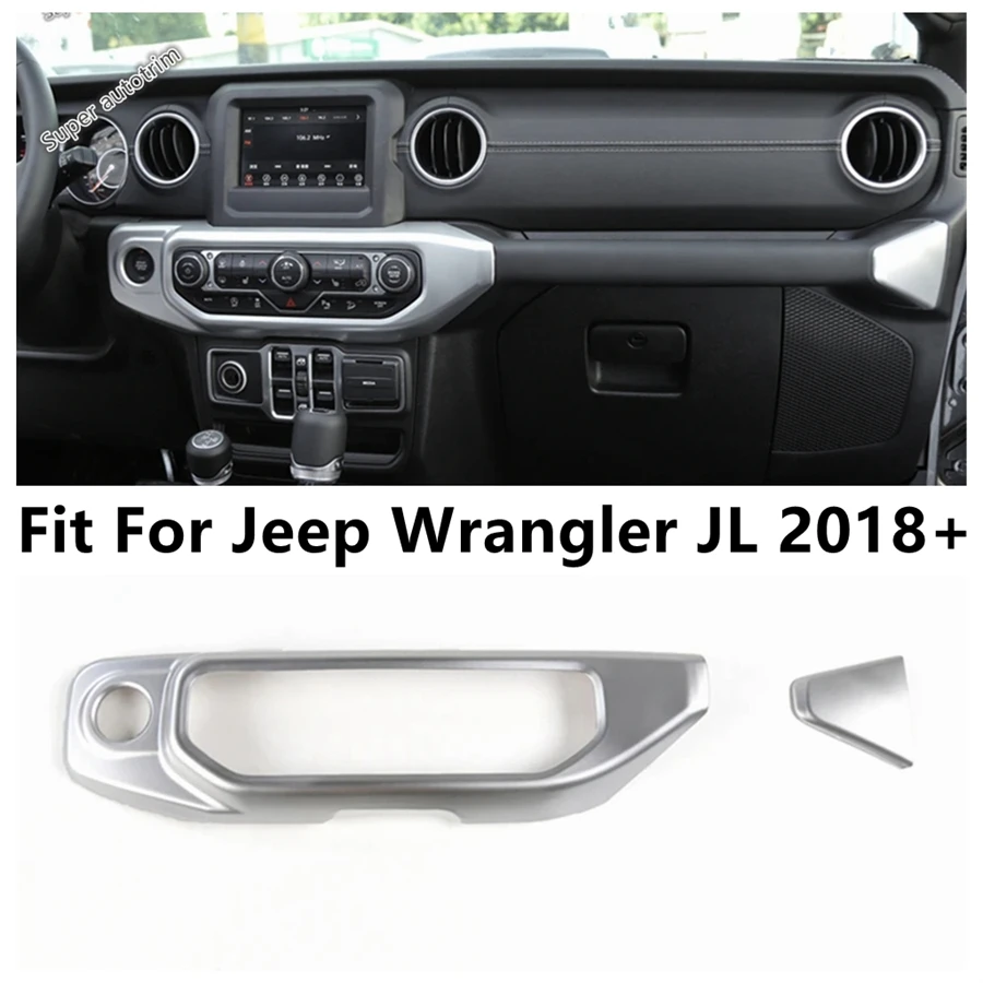 

Car Center Control Air AC Conditioning Switch Knob Frame Cover Trim ABS Accessories Interior For Jeep Wrangler JL 2018 - 2022