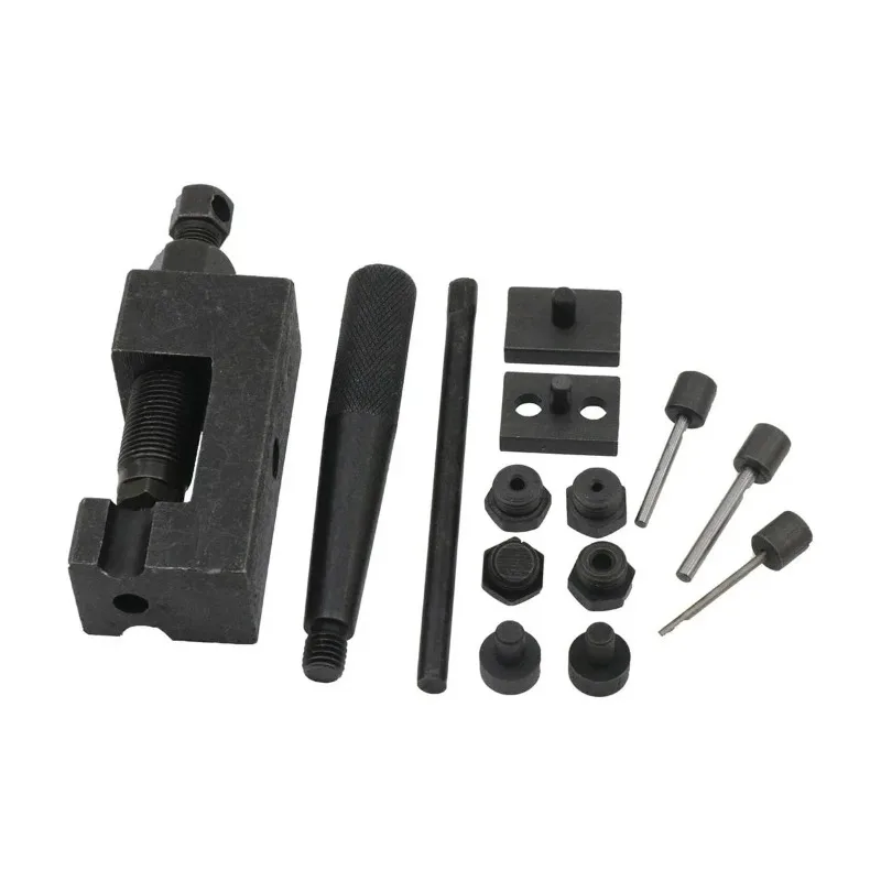 Motorcycle Chain Breaker Rivet Tool 6-Pin Chain Cutter Rivet Machine Bicycle Chain Pin Repair Tool Universal Heavy Duty for Bike