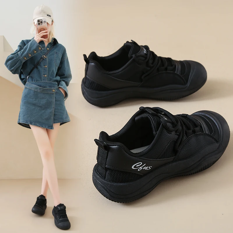 

Breathable Mesh Platform Sneakers for Women 5cm Thick Sole Comfortable Walking Shoes Non Slip Fashion Athletic Footwear